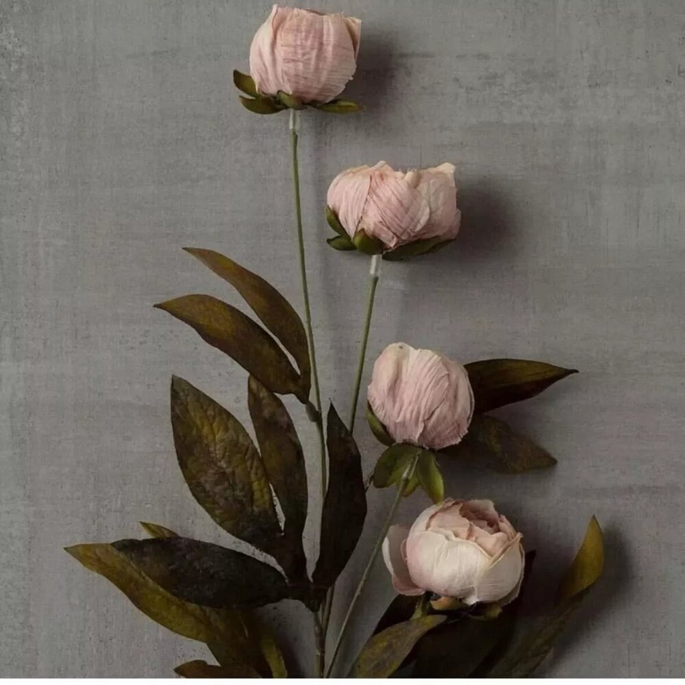 Michael's Ashland Tan Peony Stems Set of 8 - Picture 2 of 3